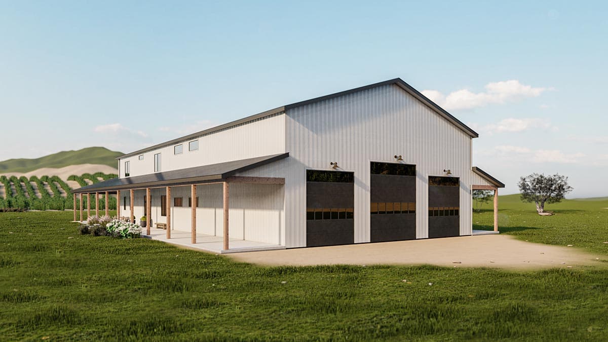 Plan 400004FTY: Exclusive Barndominium with Home Gym and Office - Image #8 - Barndominium, Country