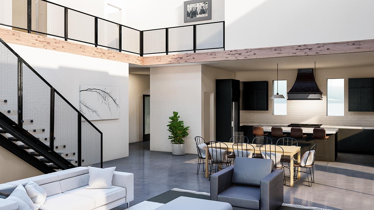 Plan 400004FTY: Exclusive Barndominium with Home Gym and Office - Image #9 - Barndominium, Country