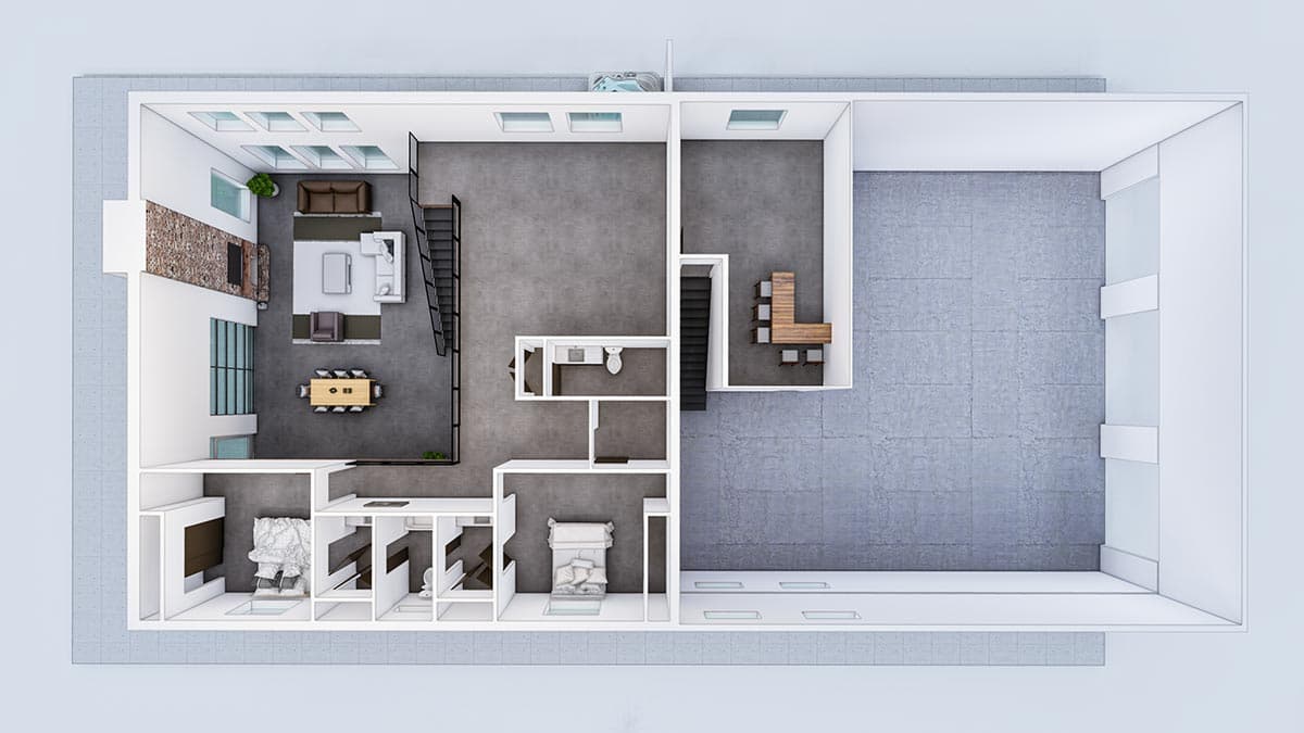 Plan 400004FTY: Exclusive Barndominium with Home Gym and Office - Image #15 - Barndominium, Country