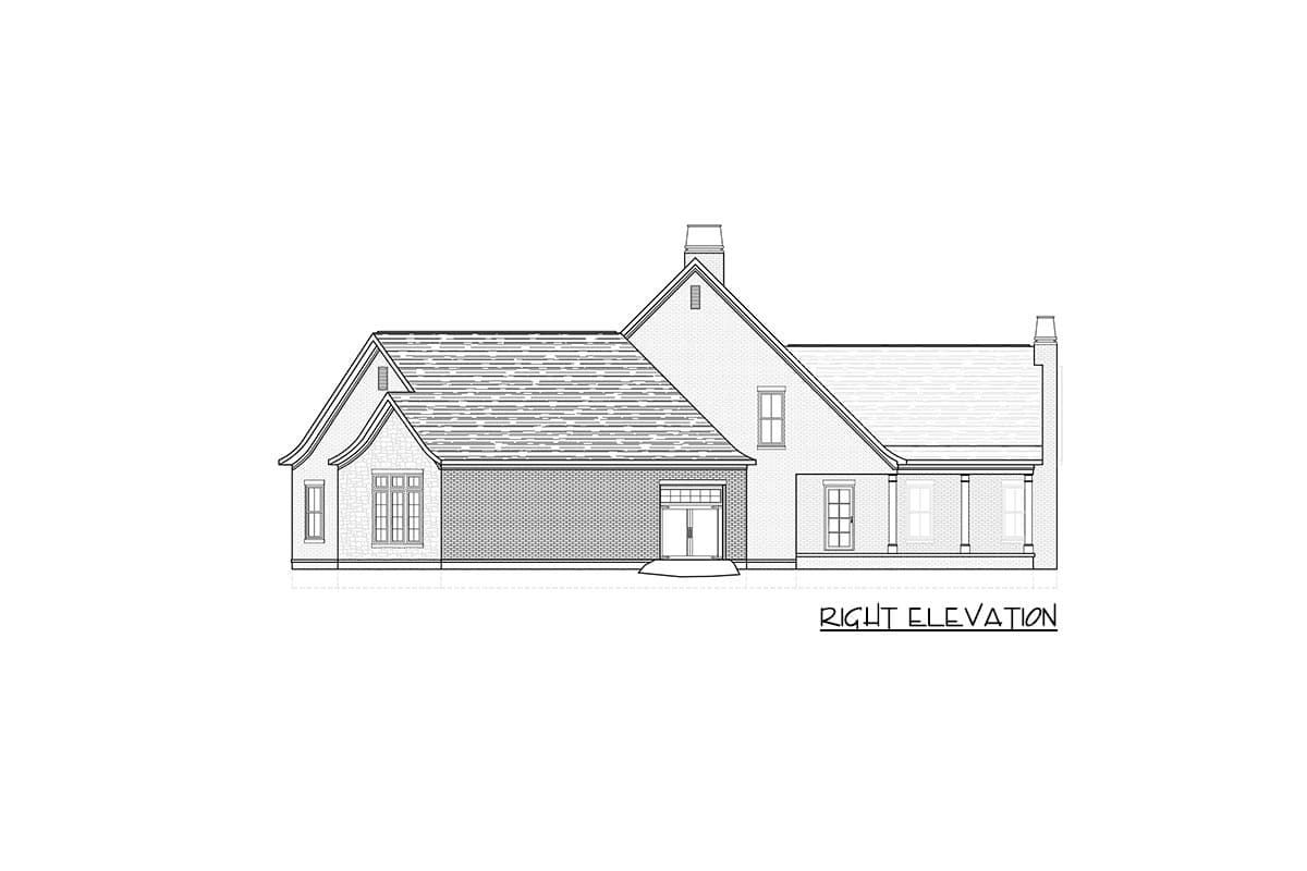 Plan 77647FB: Exclusive French Country Home Plan with Large Walk-in Pantry - Image #7 - European, French Country