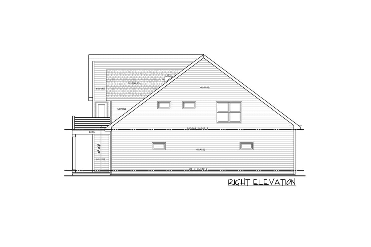 Plan 42711DB: Narrow Northwest House Plan with Tandem Garage - Image #4 - Contemporary, Modern, Northwest