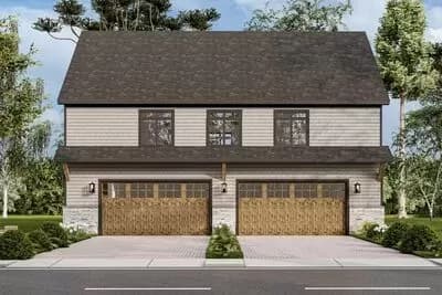 Craftsman Carriage House with 1-Bed Apartment Upstairs