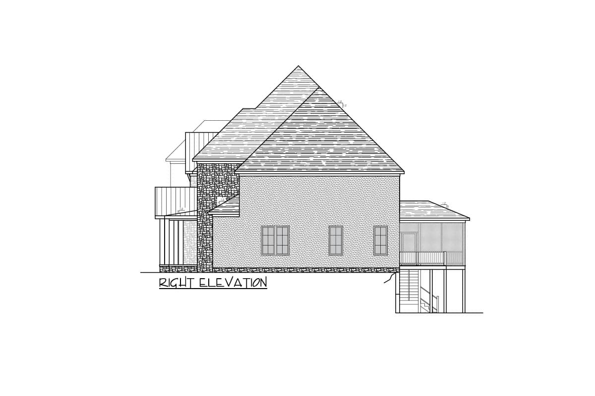 Plan 77648FB: 5-Bed Transitional House Plan with Finished Basement - Image #9 - European, Transitional