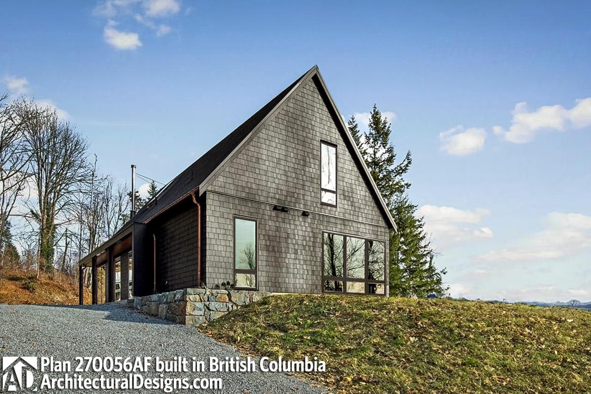 Plan 270056AF: 3-Bed Contemporary Scandinavian-Style Cabin with Large Rear Patio - Image #5 - Cabin, Contemporary, Cottage, Country, Mountain, Rustic, Scandinavian, Vacation