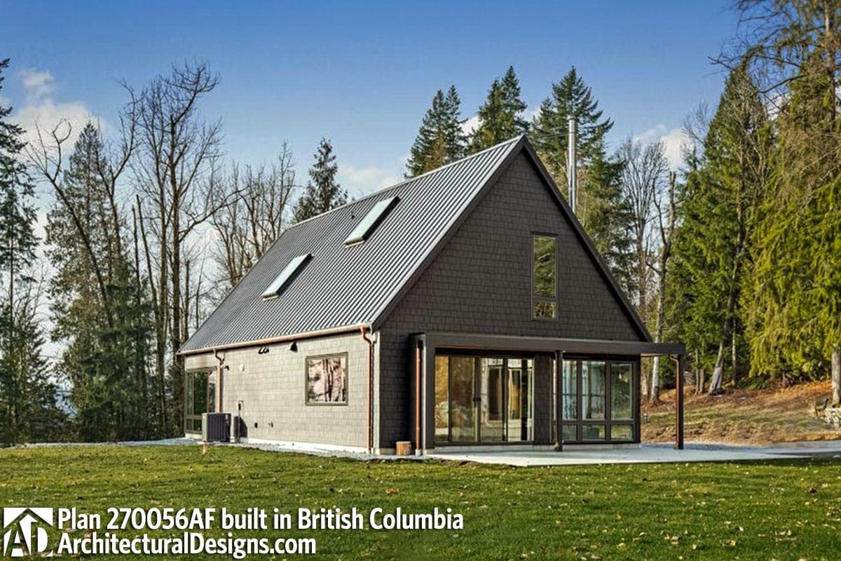 Plan 270056AF: 3-Bed Contemporary Scandinavian-Style Cabin with Large Rear Patio - Image #7 - Cabin, Contemporary, Cottage, Country, Mountain, Rustic, Scandinavian, Vacation