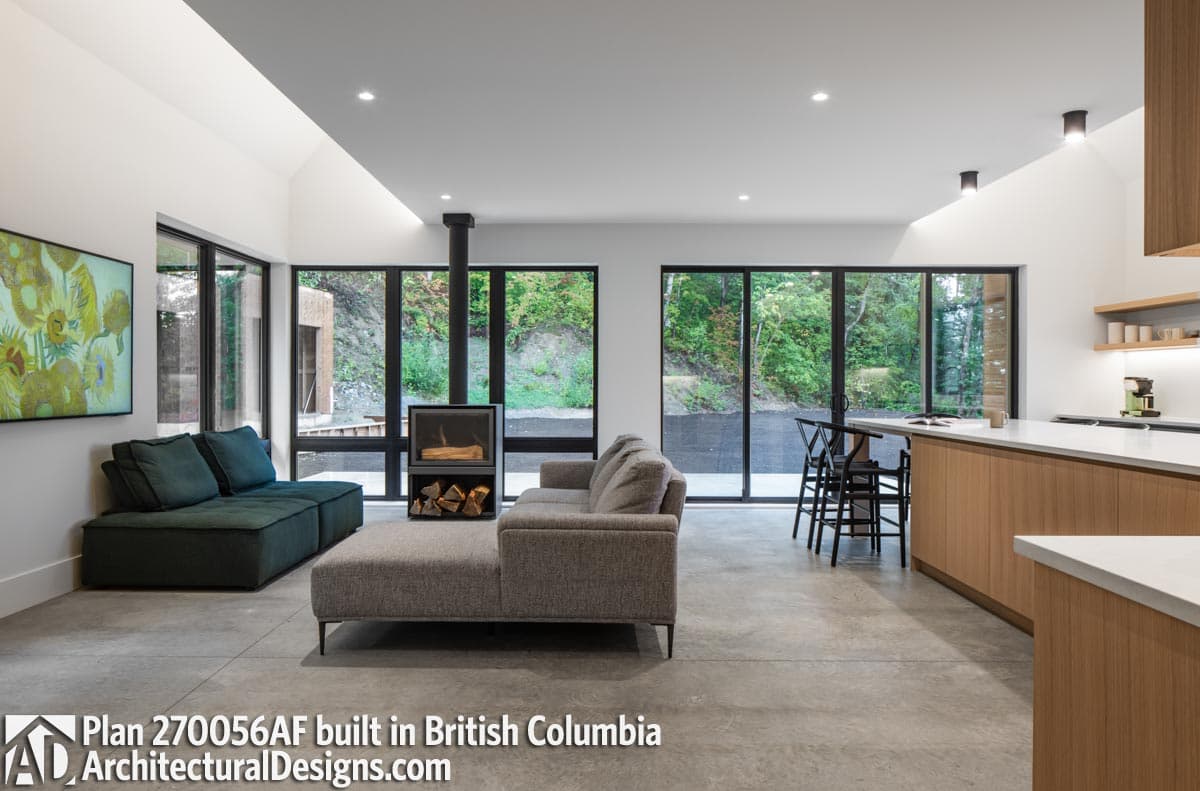 Plan 270056AF: 3-Bed Contemporary Scandinavian-Style Cabin with Large Rear Patio - Image #8 - Cabin, Contemporary, Cottage, Country, Mountain, Rustic, Scandinavian, Vacation