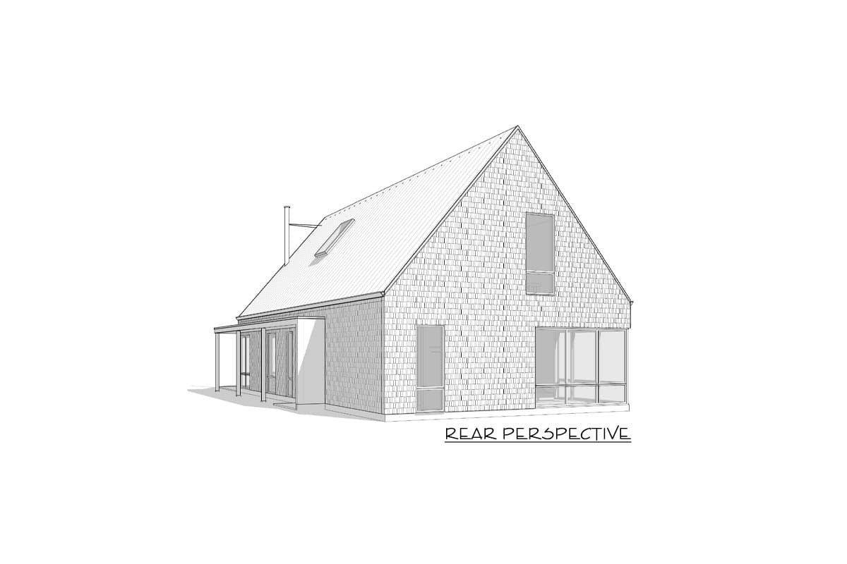 Plan 270056AF: 3-Bed Contemporary Scandinavian-Style Cabin with Large Rear Patio - Image #19 - Cabin, Contemporary, Cottage, Country, Mountain, Rustic, Scandinavian, Vacation