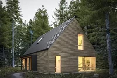3-Bed Contemporary Scandinavian-Style Cabin with Large Rear Patio