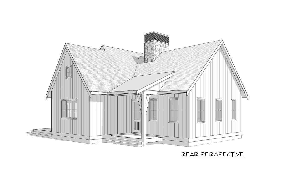 Plan 270057AF: Country House Plan with 2-Story Living Room - Image #7 - Cabin, Country, Craftsman, Mountain, Rustic, Vacation