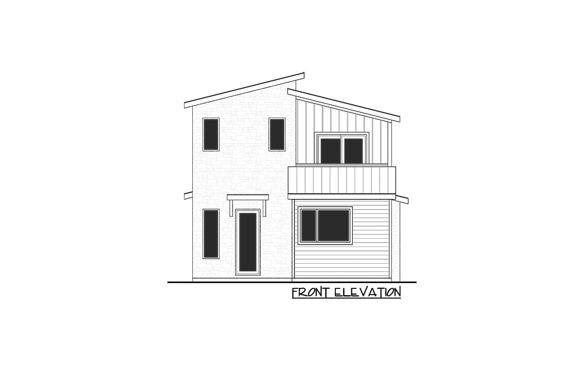 Plan 365021PED: Narrow Mid-Century Modern House Plan with Open Main Floor - Image #26 - Mid Century Modern, Modern