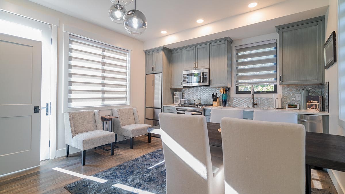 Plan 365022PED: Modern ADU with Full Kitchen, Vaulted Loft and Lower Level Bedroom - Image #4 - Contemporary, Modern, New American, Northwest