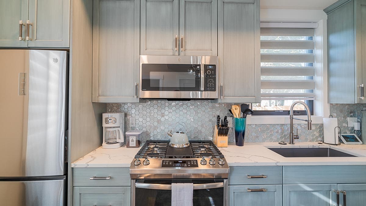 Plan 365022PED: Modern ADU with Full Kitchen, Vaulted Loft and Lower Level Bedroom - Image #5 - Contemporary, Modern, New American, Northwest