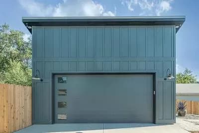 Modern 2-Car Garage with 16'-wide Roll-up Door