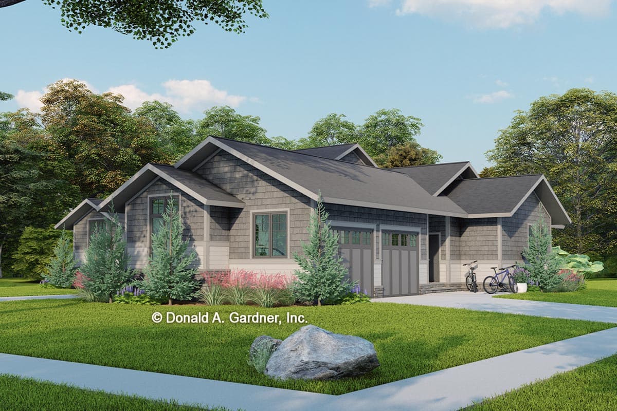 Plan 444278GDN: Modern Ranch with Skylights and Unique Clerestory Dormer - Image #4 - Contemporary, Mid Century Modern, Prairie, Ranch