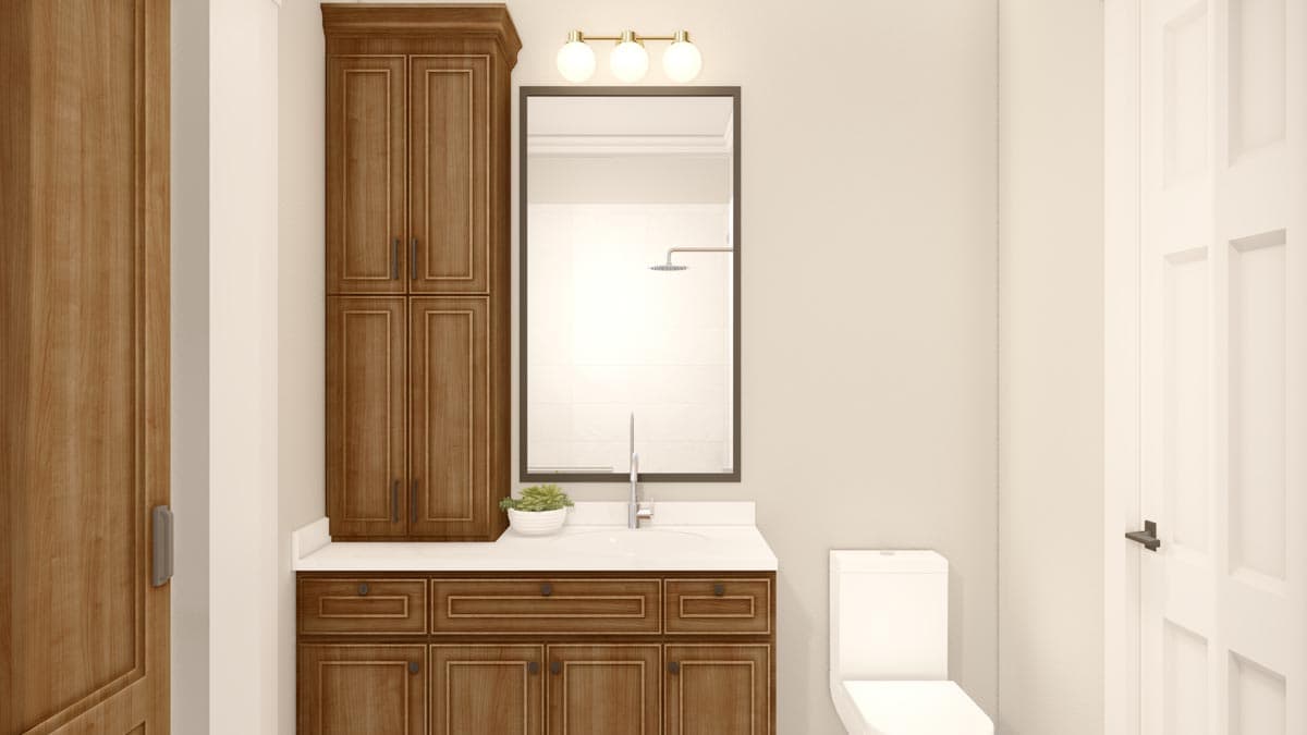 Plan 51891HZ: 2-Bed Rustic Board and Batten Cottage - 1064 S Ft - Image #10 - Cottage, Country, Rustic, Vacation