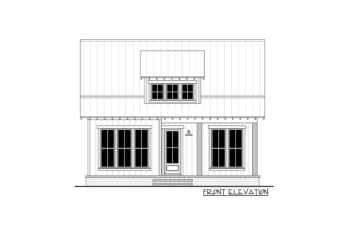 Plan 51891HZ: 2-Bed Rustic Board and Batten Cottage - 1064 S Ft - Image #11 - Cottage, Country, Rustic, Vacation