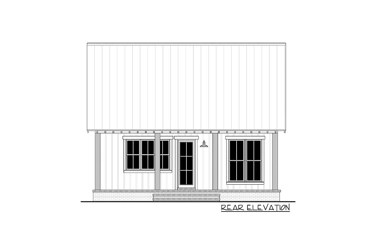 Plan 51891HZ: 2-Bed Rustic Board and Batten Cottage - 1064 S Ft - Image #13 - Cottage, Country, Rustic, Vacation