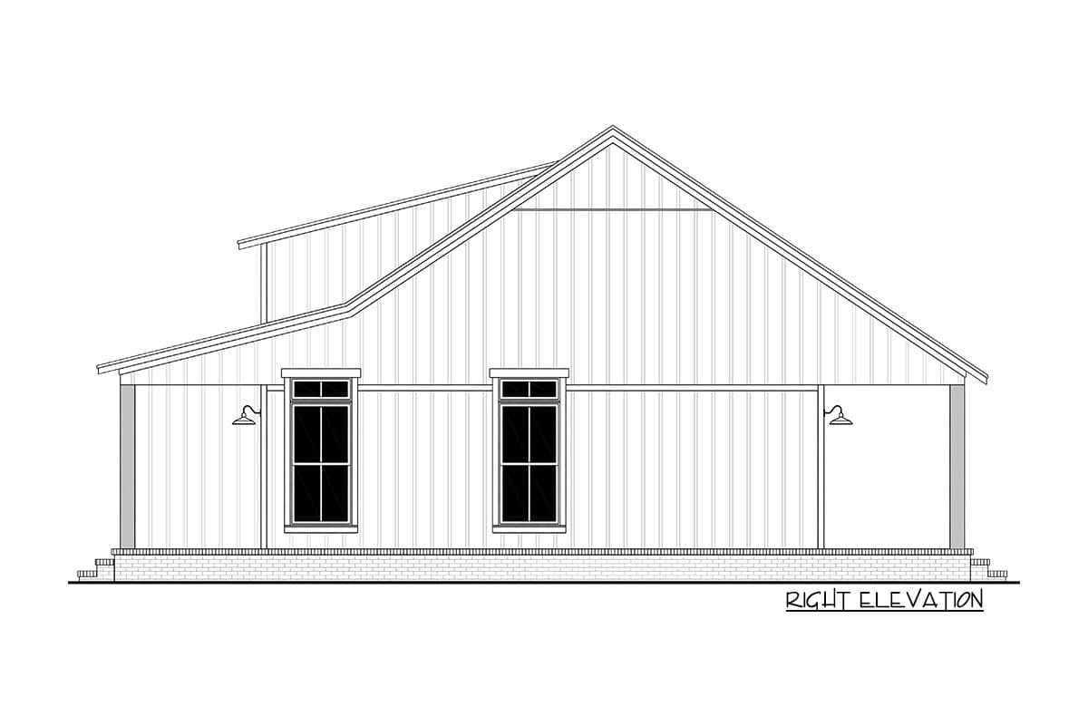 Plan 51891HZ: 2-Bed Rustic Board and Batten Cottage - 1064 S Ft - Image #14 - Cottage, Country, Rustic, Vacation