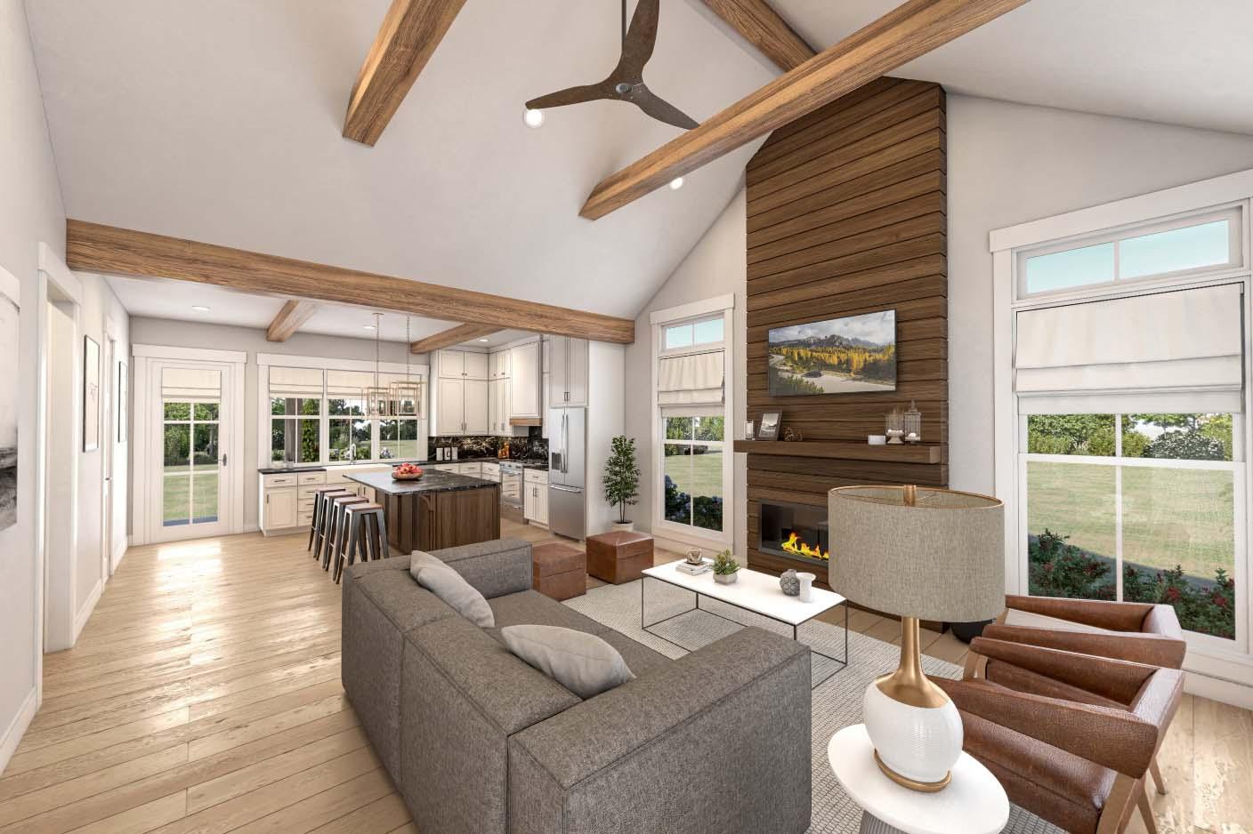 Plan 51891HZ: 2-Bed Rustic Board and Batten Cottage - 1064 S Ft - Virtual Tour Cover Image - Cottage, Country, Rustic, Vacation