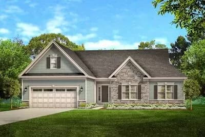 Traditional Ranch House Plan Under 1600 Square Feet Plan with Stone Accents