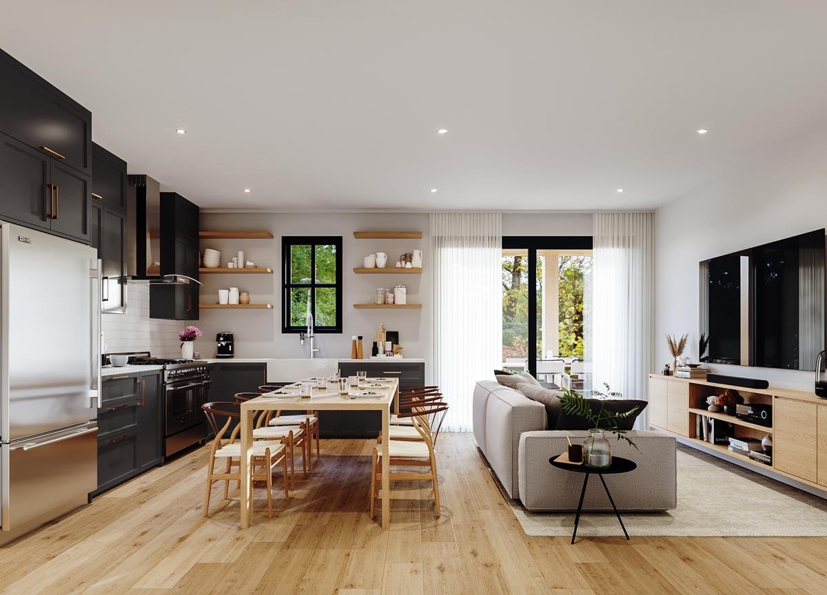 Plan 22636DR: Multi-Generational New American House Plan with 1-Bed Apartment - Image #4 - Country, Farmhouse, Modern Farmhouse, New American, Ranch, Traditional