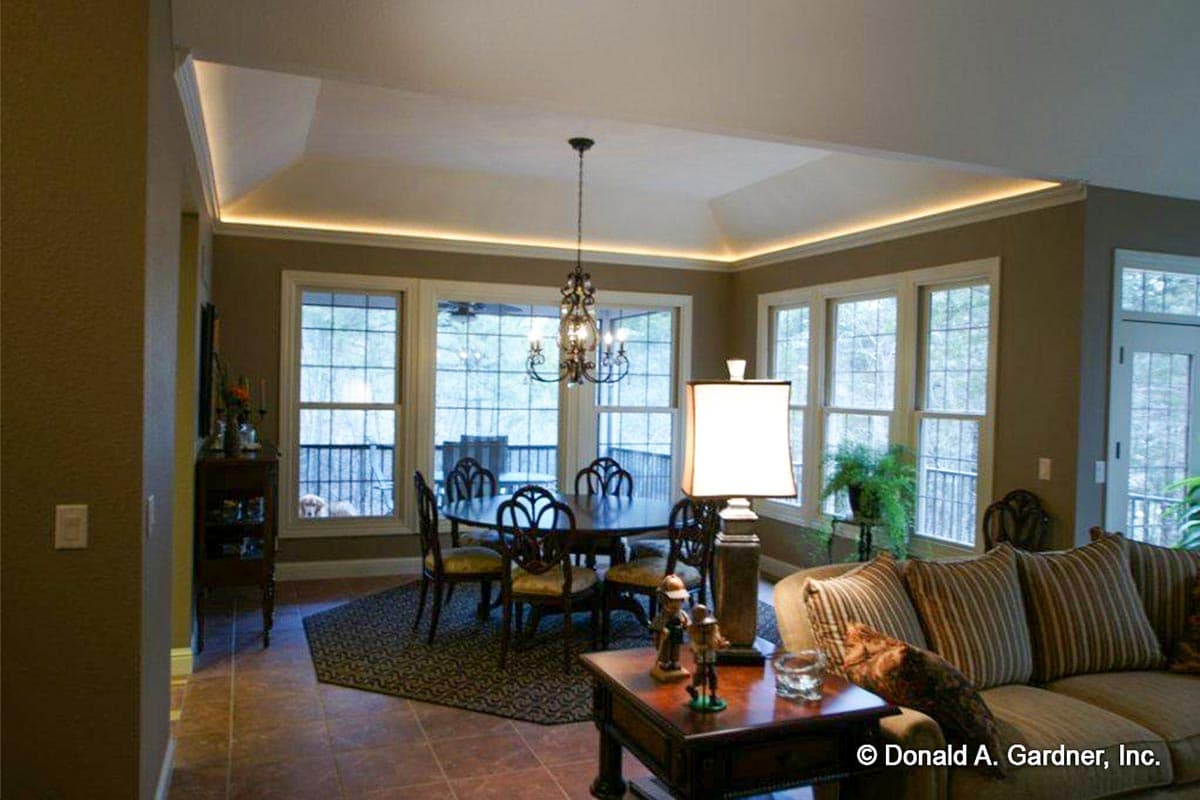 Plan 444287GDN: One-Story Stone-and-Stucco House Plan on a Walkout Basement - Image #10 - European, Ranch, Southern, Traditional