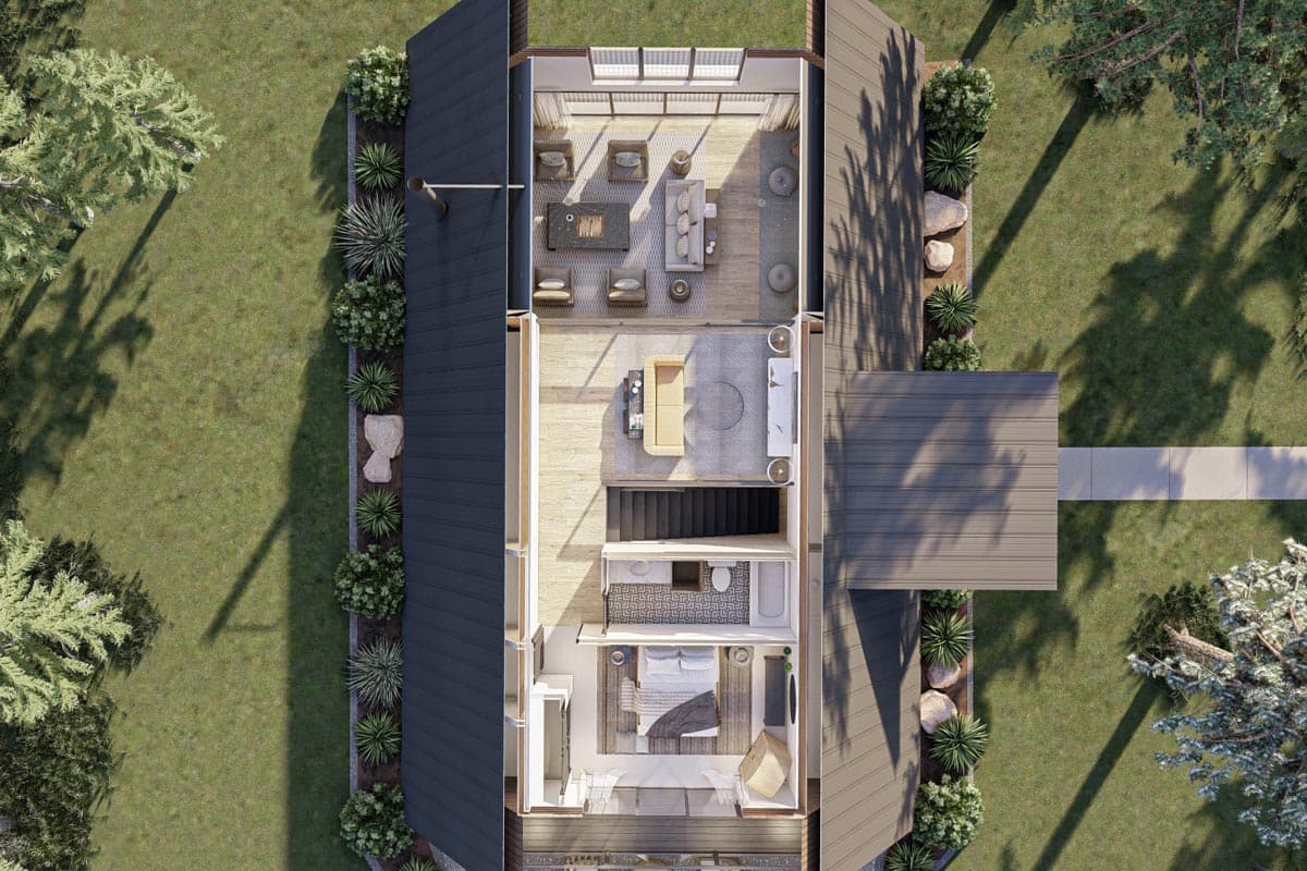 Plan 623081DJ: Modern A-Frame House Plan with Side Entry - 2007 Sq Ft - Image #18 - A-Frame, Cabin, Cottage, Rustic, Vacation