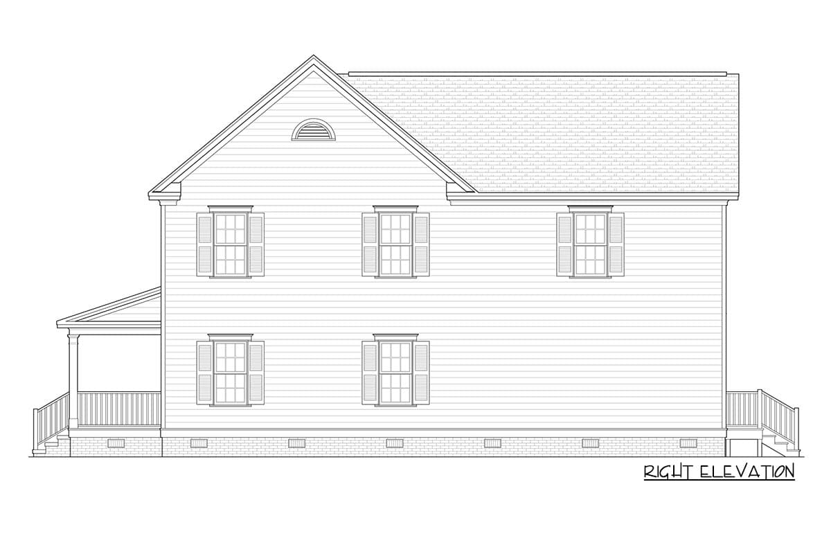 Plan 31603GF: Narrow Country Home Plan with 4 Bedrooms - 1932 Sq Ft - Image #5 - Country, Traditional