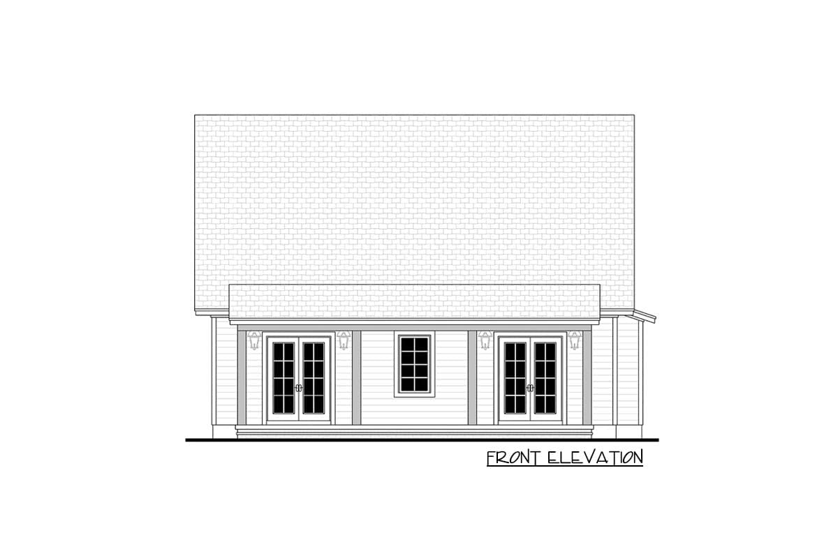 Plan 51894HZ: 1-Bed Country Cabin with Loft and Potential Bunk Room - Image #13 - Cabin, Cottage, Country, Rustic, Traditional, Vacation