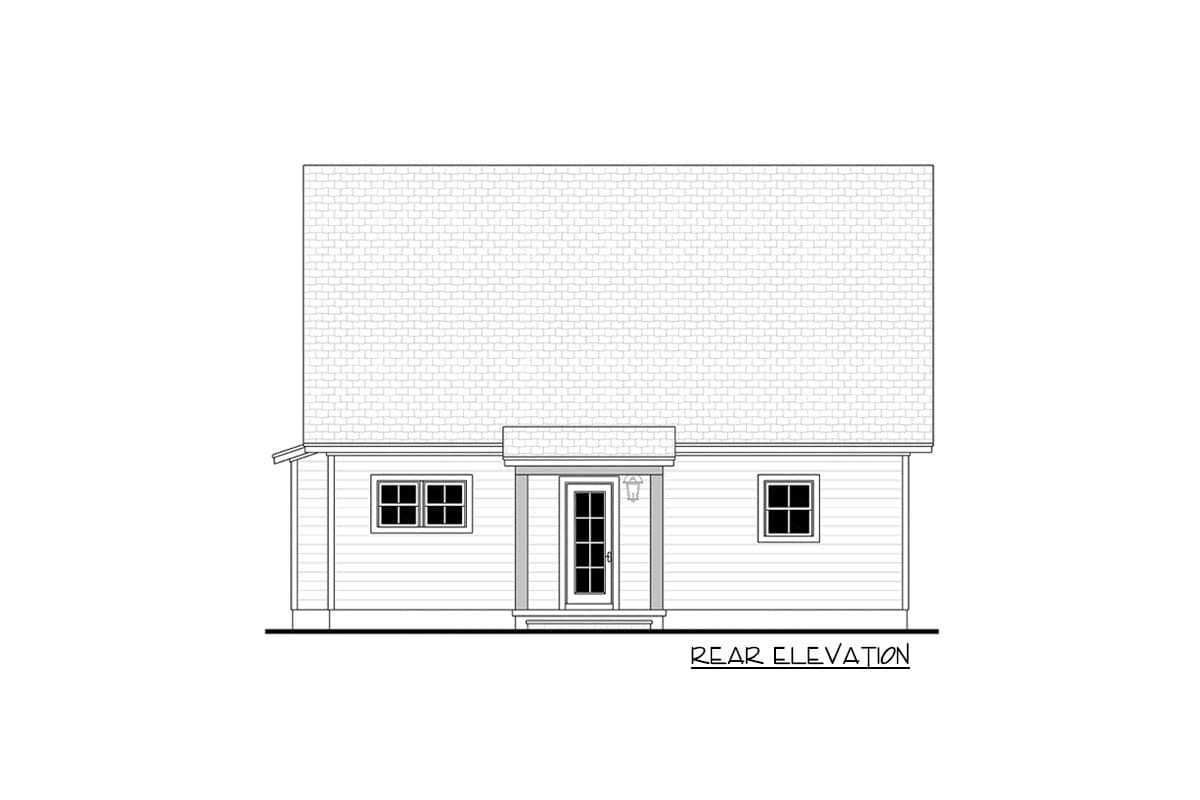 Plan 51894HZ: 1-Bed Country Cabin with Loft and Potential Bunk Room - Image #15 - Cabin, Cottage, Country, Rustic, Traditional, Vacation