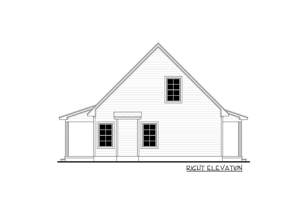 Plan 51894HZ: 1-Bed Country Cabin with Loft and Potential Bunk Room - Image #16 - Cabin, Cottage, Country, Rustic, Traditional, Vacation
