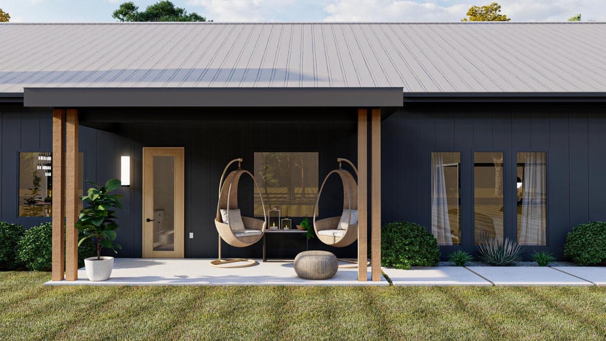 Plan 623082DJ: Barndominium House Plan with Soaring Cathedral Ceiling and Exposed Beams - Image #12 - Barndominium, Country, Modern, New American, Rustic