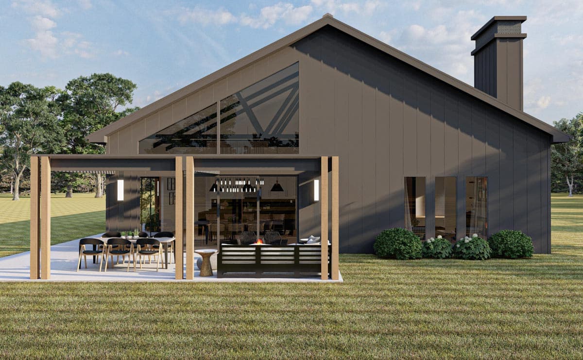 Plan 623082DJ: Barndominium House Plan with Soaring Cathedral Ceiling and Exposed Beams - Image #13 - Barndominium, Country, Modern, New American, Rustic