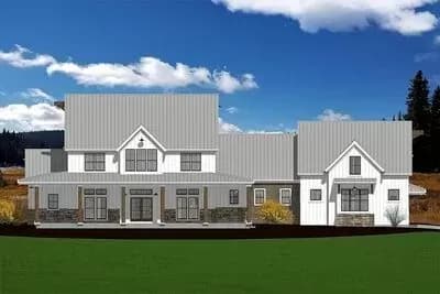 2-Story Modern Farmhouse with Wraparound Porch