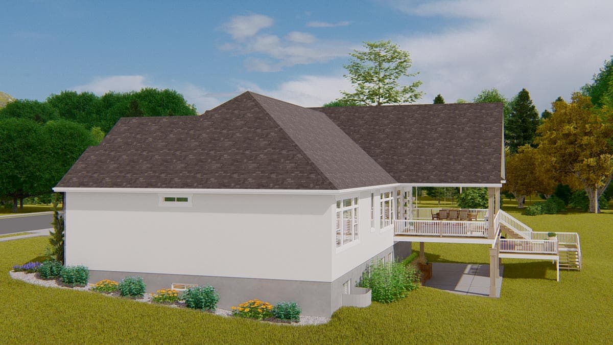 Plan 61275UT: Exclusive Ranch Home Plan with 3-Bed Apartment Downstairs - Image #8 - Country, Mountain, New American, Ranch