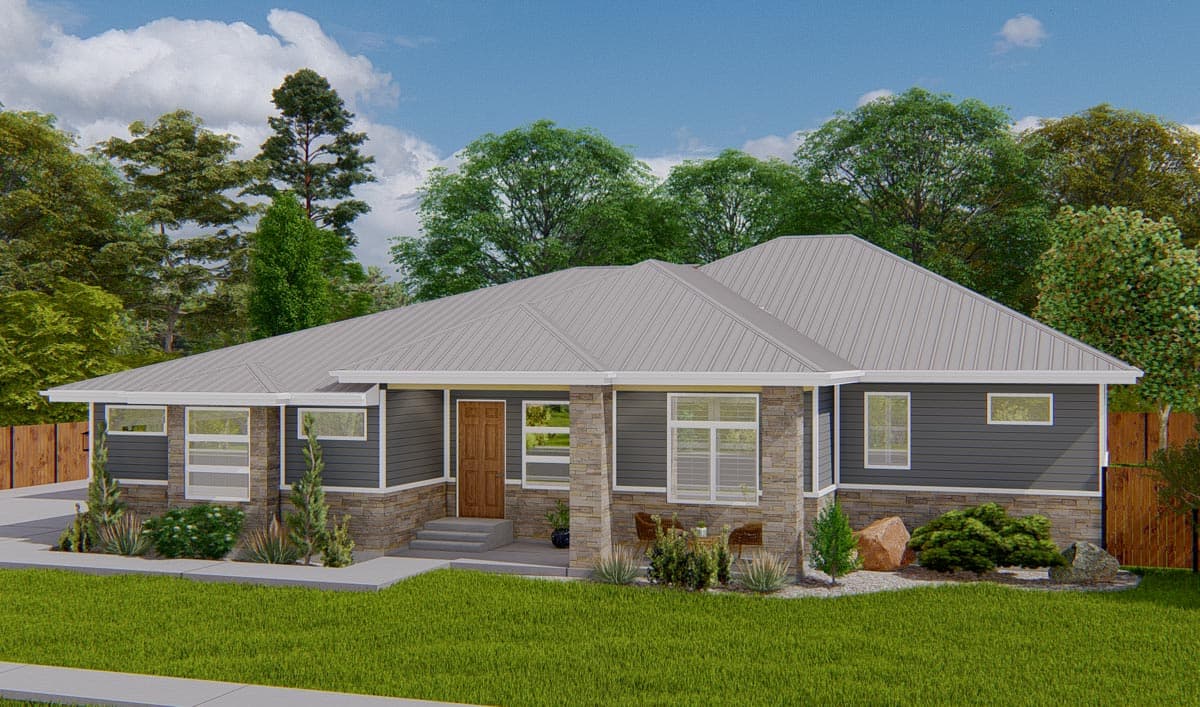 Plan 61276UT: New American Ranch Plan with Optional Lower Level - Image #7 - New American, Prairie, Ranch