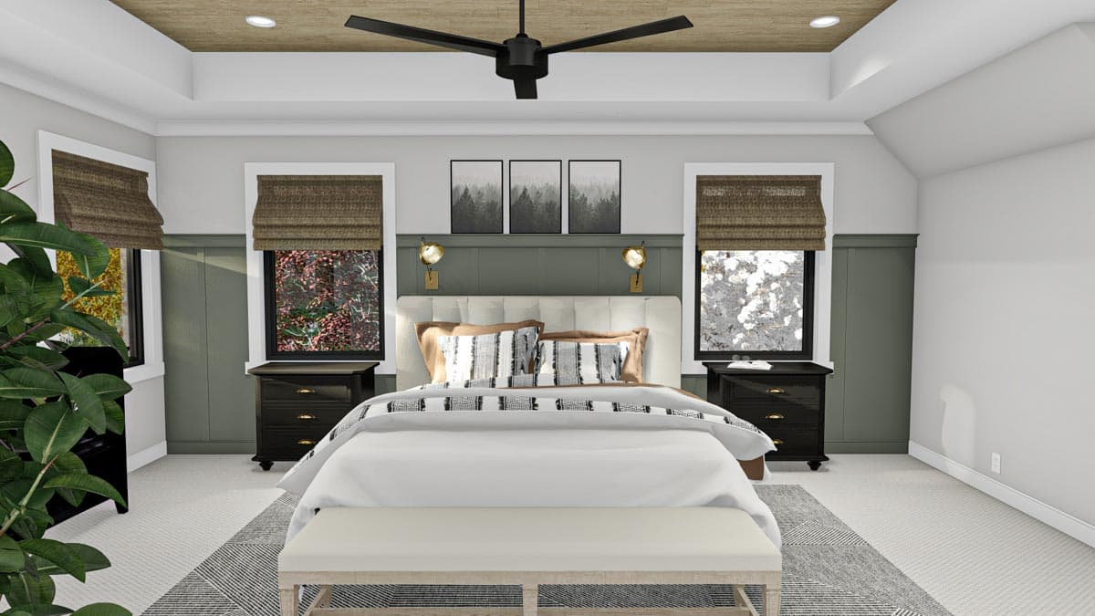 Plan 623083DJ: Modern Euro-style Cottage with 2-Story and Upstairs Bedrooms and Laundry - Image #9 - Cottage, European, Transitional