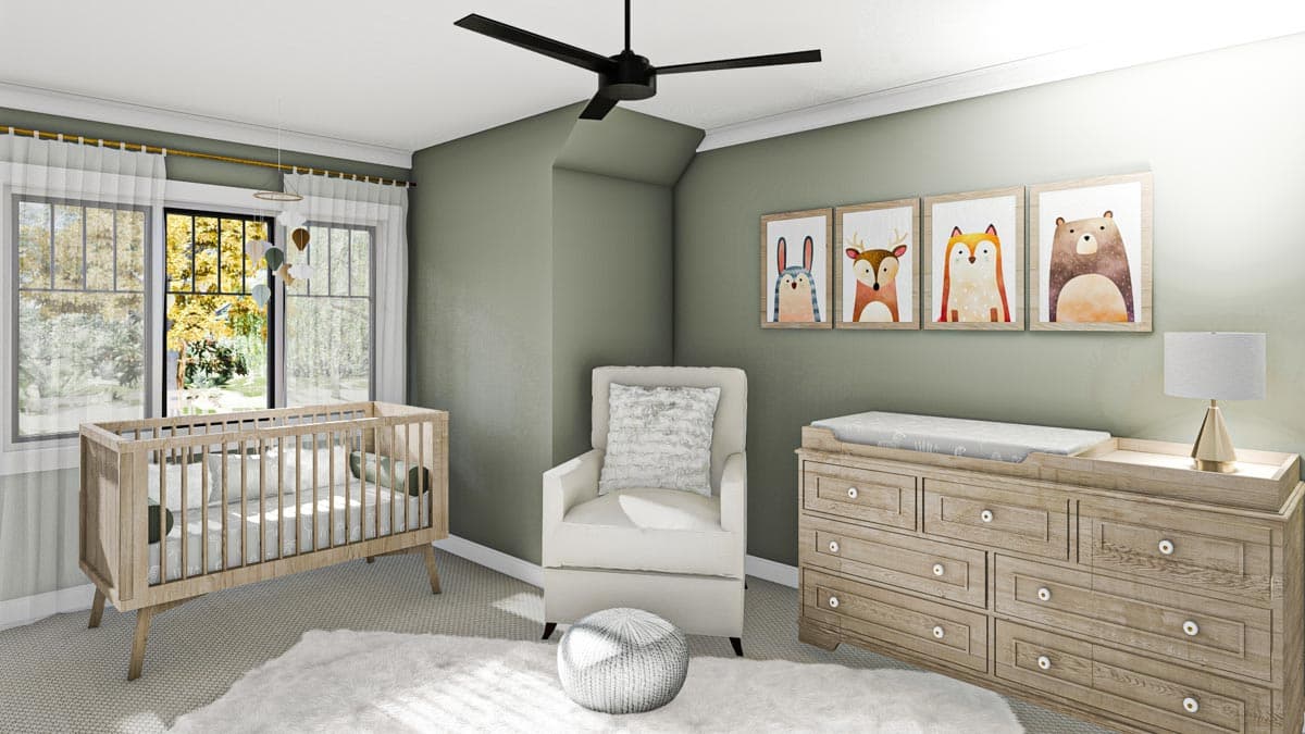 Plan 623083DJ: Modern Euro-style Cottage with 2-Story and Upstairs Bedrooms and Laundry - Image #13 - Cottage, European, Transitional
