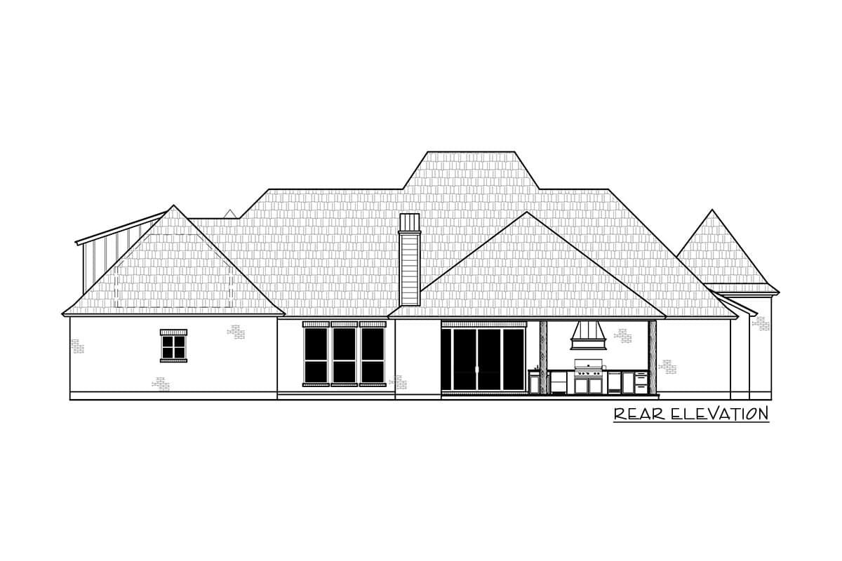 Plan 56518SM: Acadian-inspired 4-Bed House Plan with 3-Car Garage and Bonus Expansion - Image #5 - Acadian, Country, European, French Country, Louisiana-Style, Southern, Southern Traditional