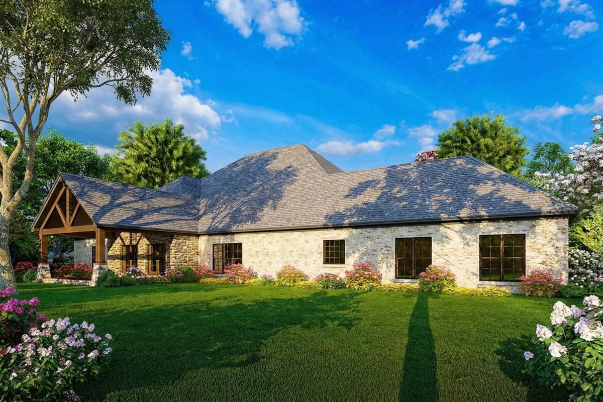 Plan 70751MK: Spacious Rustic Ranch with 4-Car Garage - Image #4 - Craftsman, Mountain, Ranch, Rustic