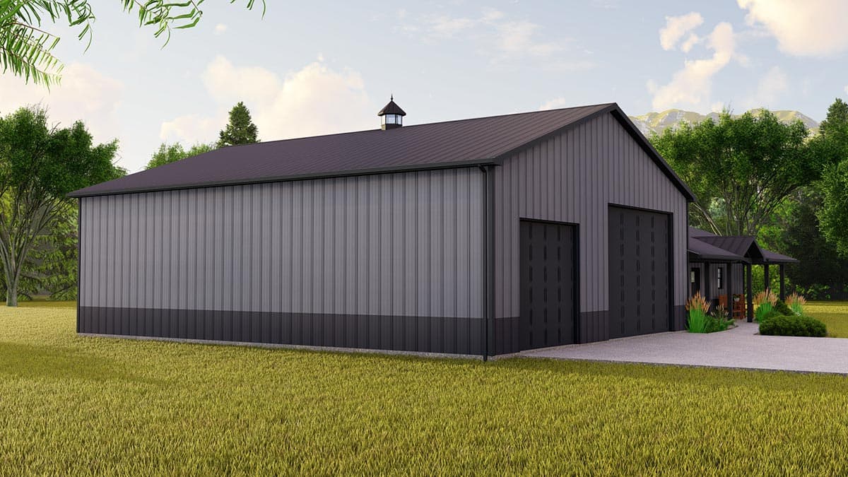 Plan 135109GRA: 2-Bed Barndominium with Oversized Garage / Workshop - 1783 Sq Ft - Image #10 - Barndominium, Country, Farmhouse, Modern Farmhouse, Rustic