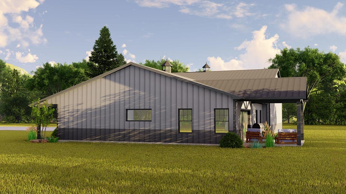 Plan 135109GRA: 2-Bed Barndominium with Oversized Garage / Workshop - 1783 Sq Ft - Image #12 - Barndominium, Country, Farmhouse, Modern Farmhouse, Rustic