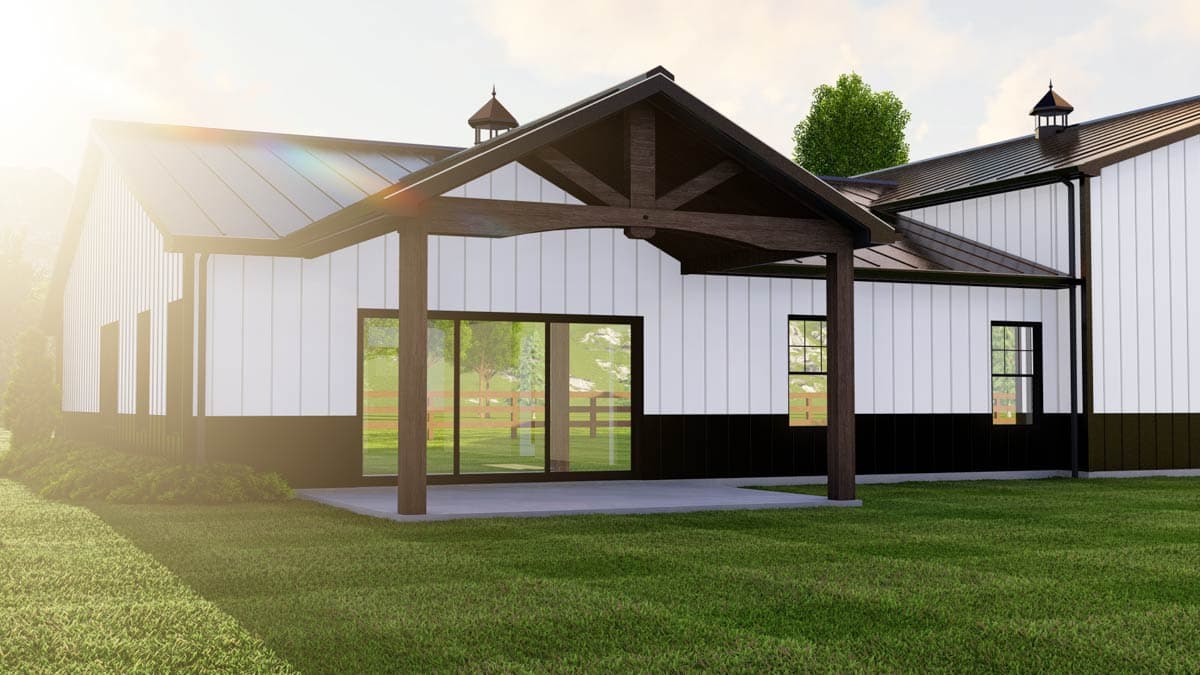 Plan 135109GRA: 2-Bed Barndominium with Oversized Garage / Workshop - 1783 Sq Ft - Image #6 - Barndominium, Country, Farmhouse, Modern Farmhouse, Rustic