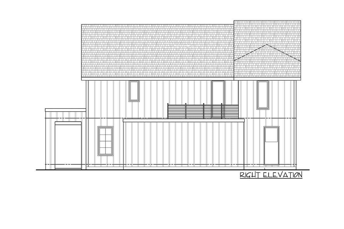 Plan 42713DB: Contemporary New American Home Plan with Rooftop Terrace - Image #4 - Contemporary, New American, Transitional