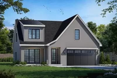 Transitional Craftsman Home with 5 Bedrooms