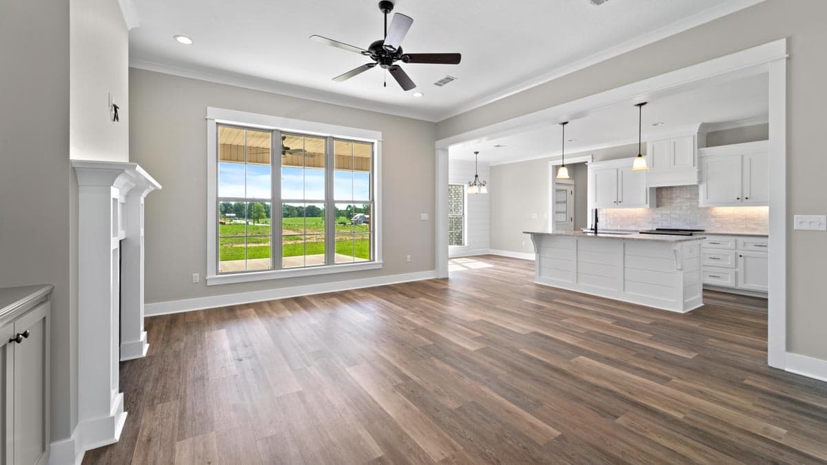 Plan 51895HZ: One-story Modern Acadian House Plan with Central Great Room and Private Master Suite - Image #6 - Country, Craftsman, New American, Rustic, Southern