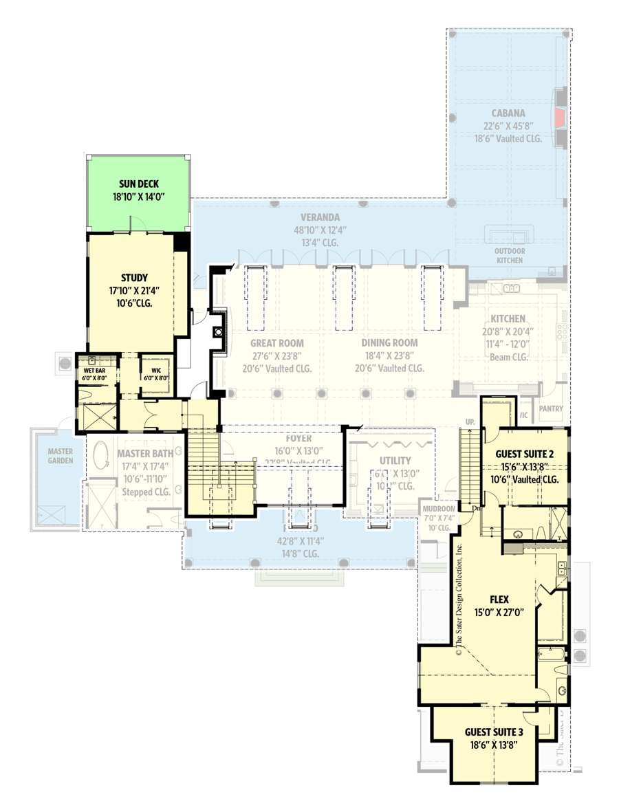 Plan 340101STR: Southern Tidewater-Style House Plan with Expansive Outdoor Living - Floor Plan - 2nd Floor - Coastal, Country, Florida-Style, Southern