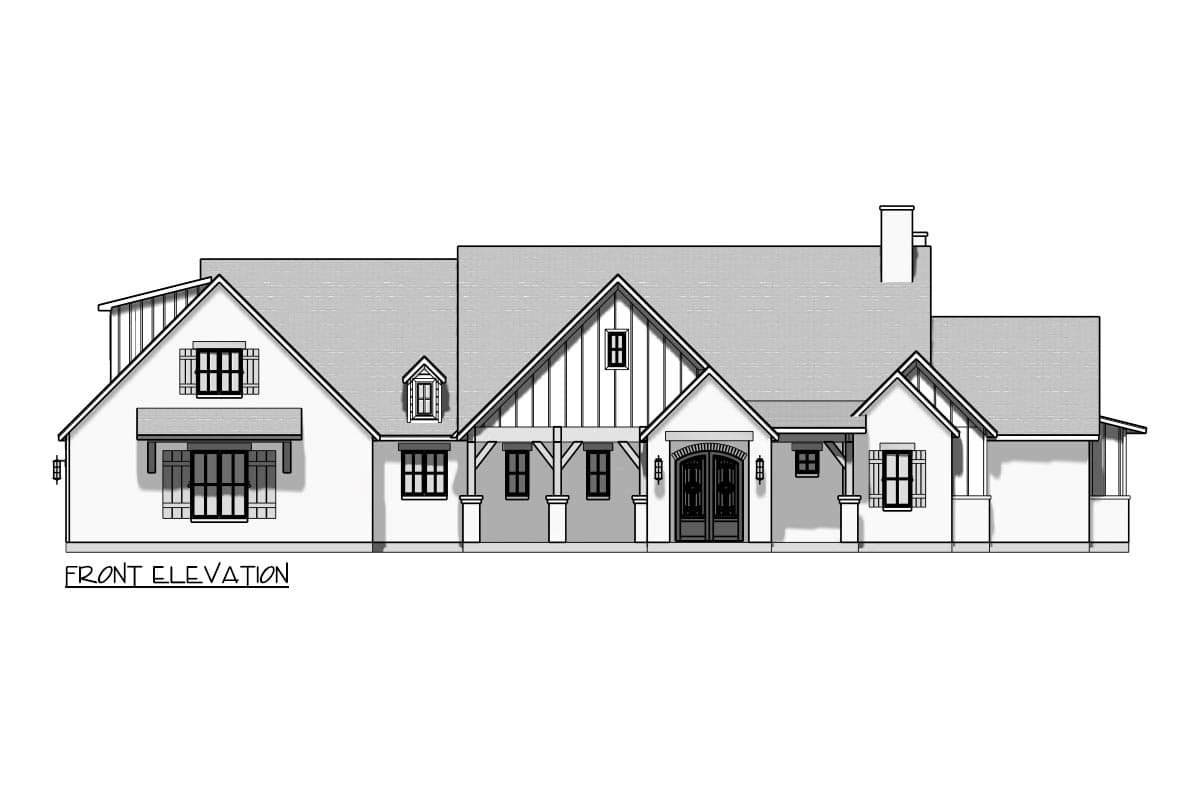 Plan 915049CHP: Exclusive New American Ranch Plan with Split-Bed Layout - 2487 Sq Ft - Image #11 - Craftsman, Modern Farmhouse, New American, Ranch