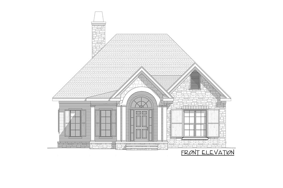 Plan 865016SHW: European Cottage House Plan with Stone Accents - 1108 Sq FT - Image #16 - Cottage, Country, Craftsman, European, Traditional