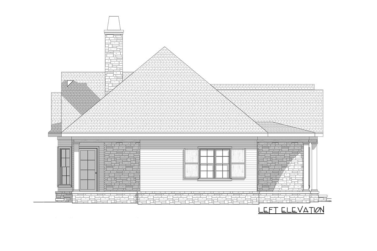 Plan 865016SHW: European Cottage House Plan with Stone Accents - 1108 Sq FT - Image #17 - Cottage, Country, Craftsman, European, Traditional